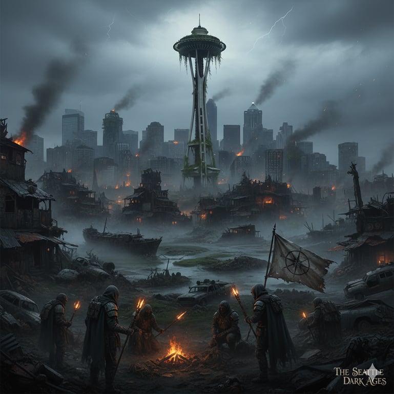 Cover art for The Seattle Dark Ages, a survival scenario on AI Dungeon