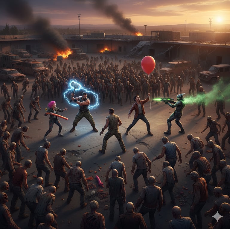 Cover art for Zombie Waves, a zombie scenario on AI Dungeon