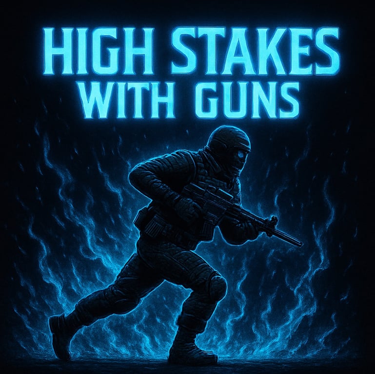 Cover art for HSG (High Stakes with Guns), an action scenario on AI Dungeon
