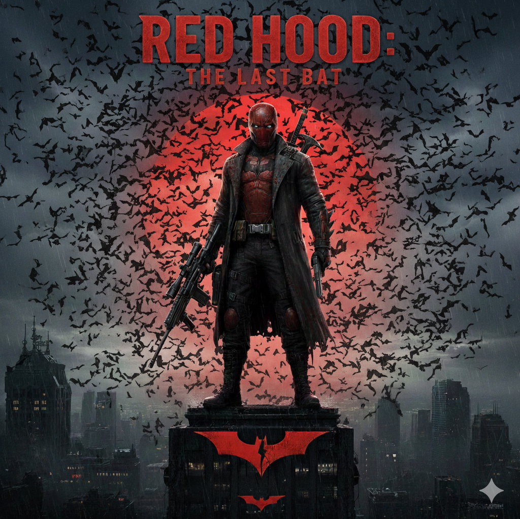 Cover art for Red Hood: The Last Bat, a red hood scenario on AI Dungeon