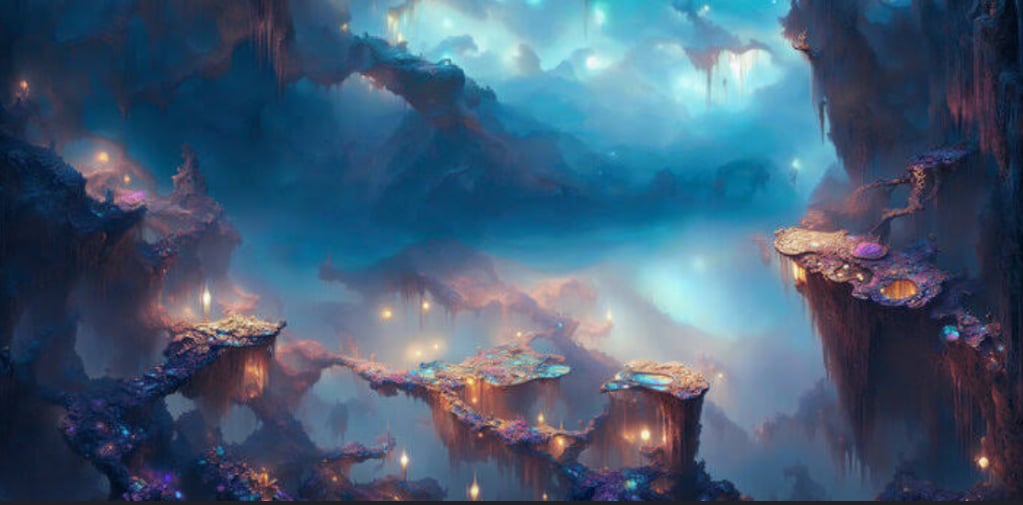 Cover art for The Dream World, a dream scenario on AI Dungeon