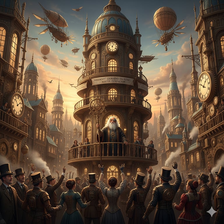 Cover art for Clockpunk RPG, a clockpunk scenario on AI Dungeon