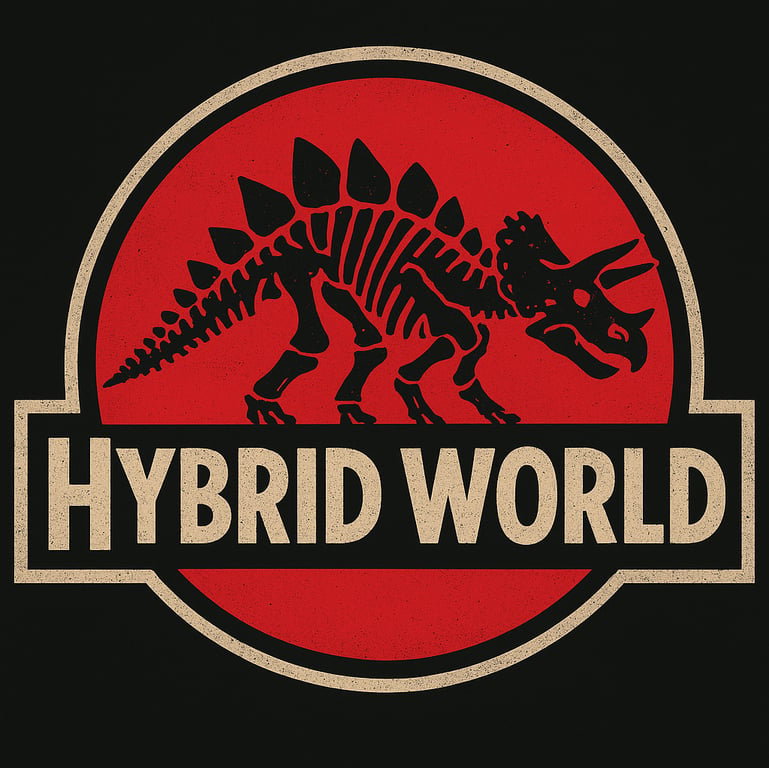 Cover art for Hybrid World, a prehistoric scenario on AI Dungeon