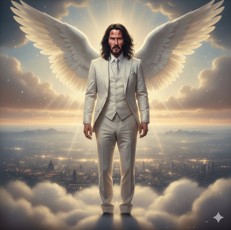 Cover art for Keanu Reeves Is Your Guardian Angel, a keanu reeves scenario on AI Dungeon
