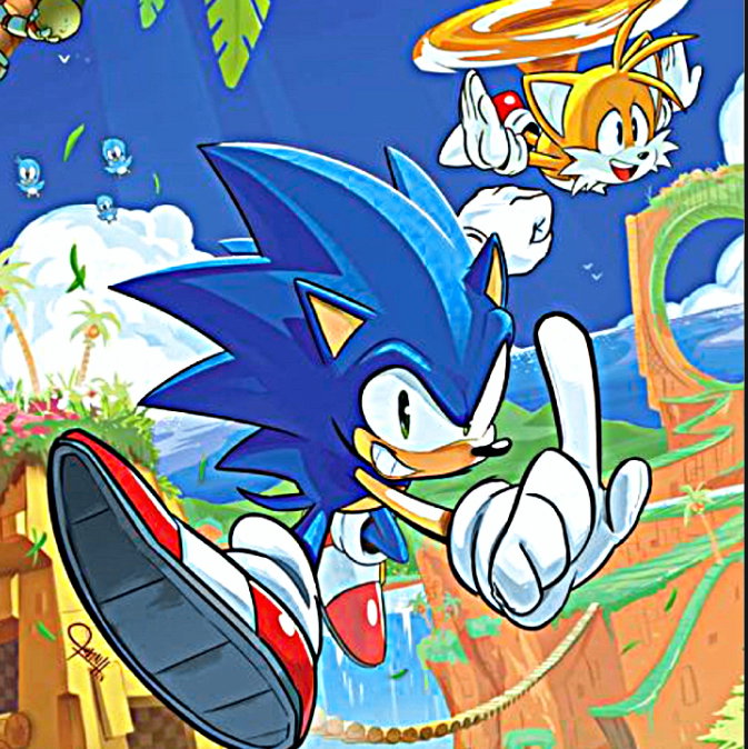 Cover art for Green hills, a sonic scenario on AI Dungeon