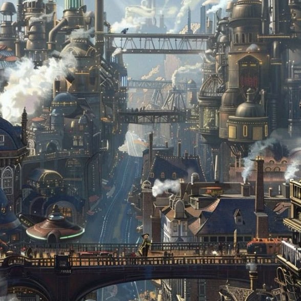 Cover art for Steampunk RPG, a steampunk scenario on AI Dungeon