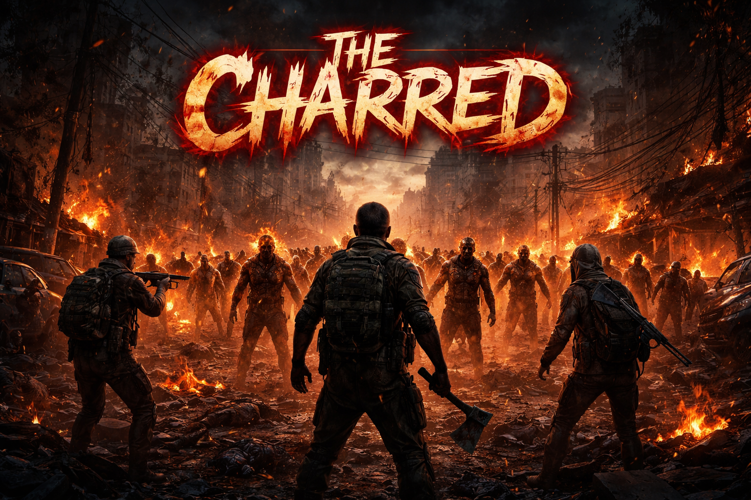 Cover art for The Charred, a zombie scenario on AI Dungeon