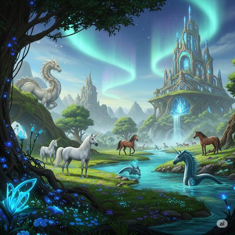 Cover art for The World of Equidia, a fantasy scenario on AI Dungeon