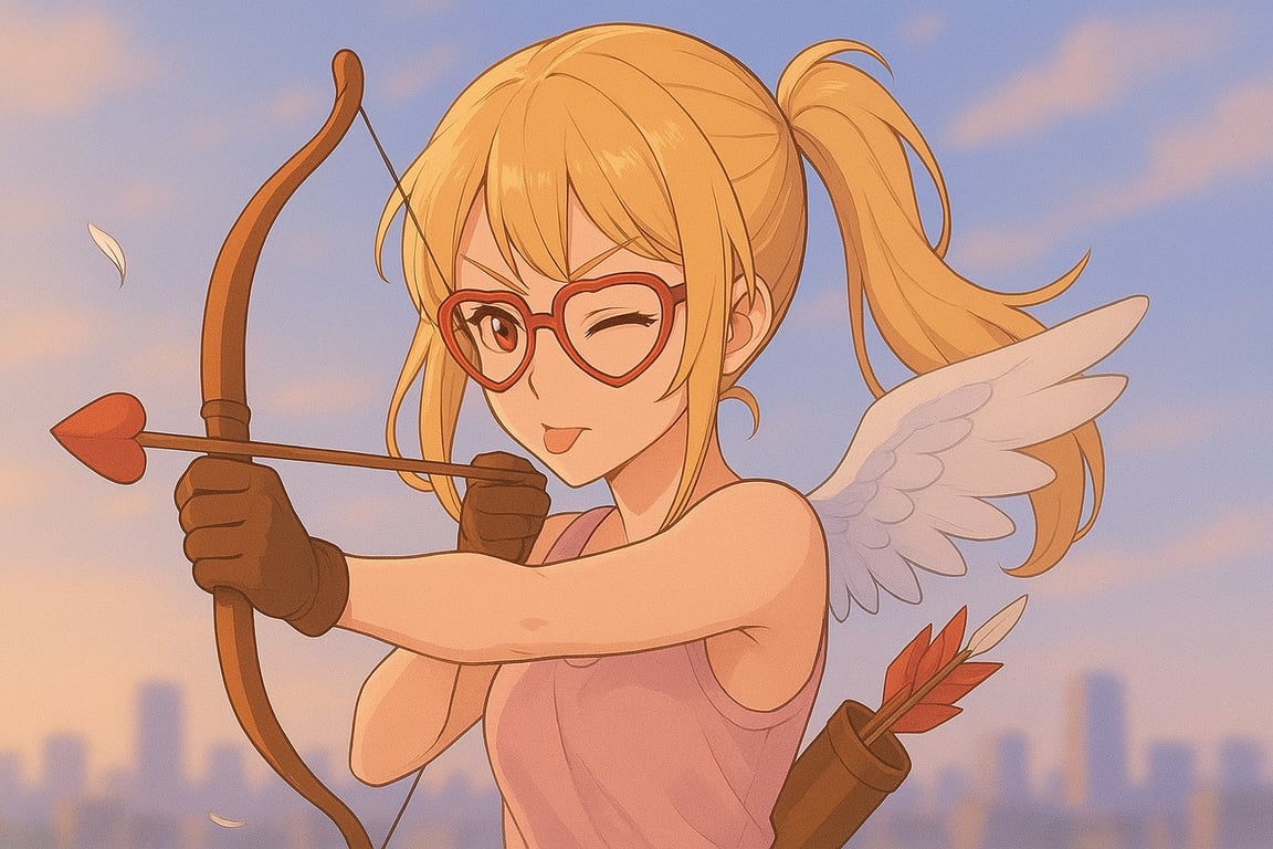 Cover art for Cupid’s Got Bad Aim💘, a romance scenario on AI Dungeon