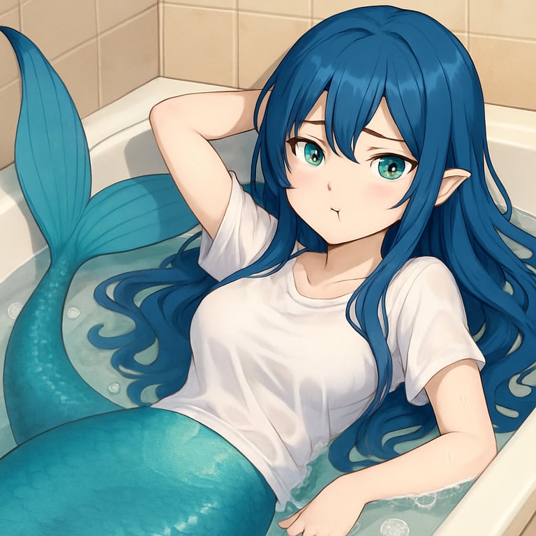 Cover art for 🌊Don’t Tap the Glass (She Lives There), a mermaid scenario on AI Dungeon