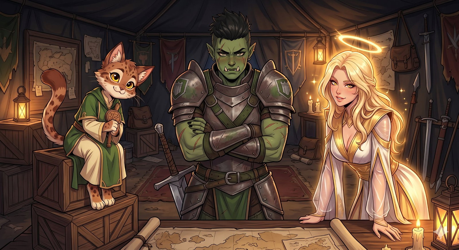 Cover art for You Are the Wager of Three Gods, a fantasy scenario on AI Dungeon