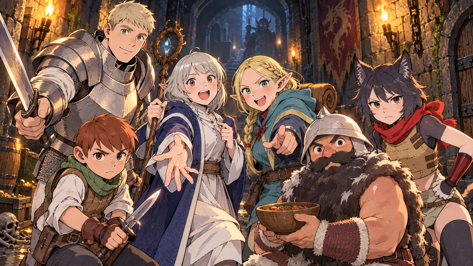 Cover art for Delicious in Dungeon, an anime scenario on AI Dungeon