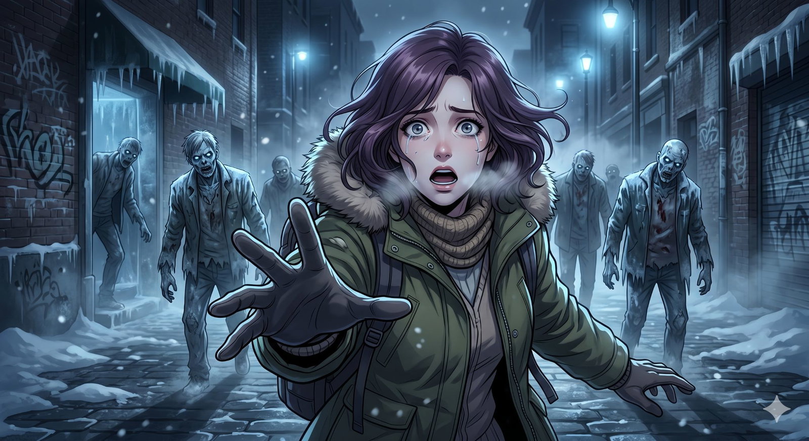 Cover art for Zombie Challenge 6: Frosthaven, an apocalypse scenario on AI Dungeon