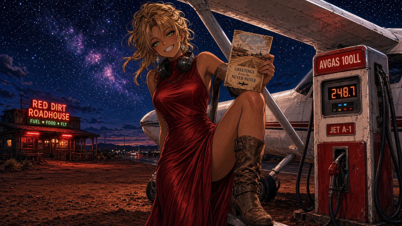 Cover art for She Rented Every Room at Your Outback Roadhouse, a modern scenario on AI Dungeon
