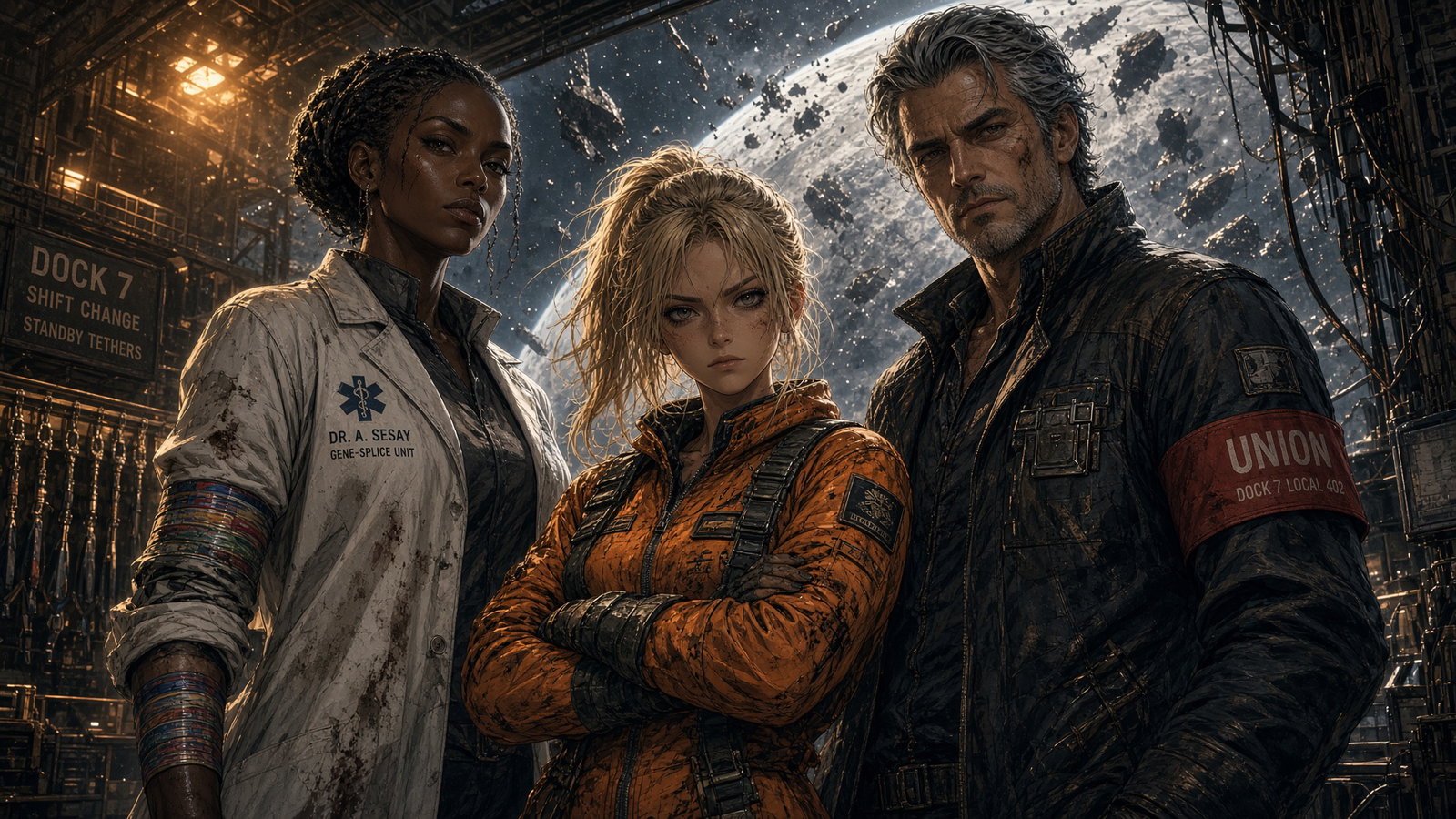 Cover art for Thin Air: Kessler's Reach, a sci fi scenario on AI Dungeon