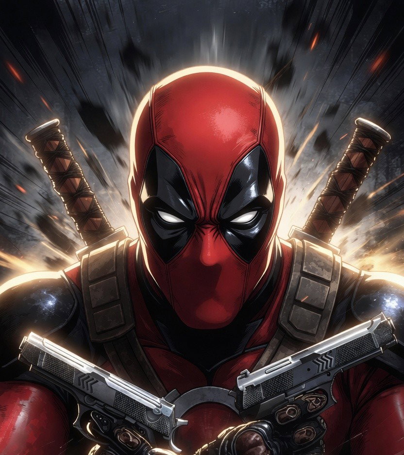 Cover art for Deadpool Hunting You, a superhero scenario on AI Dungeon