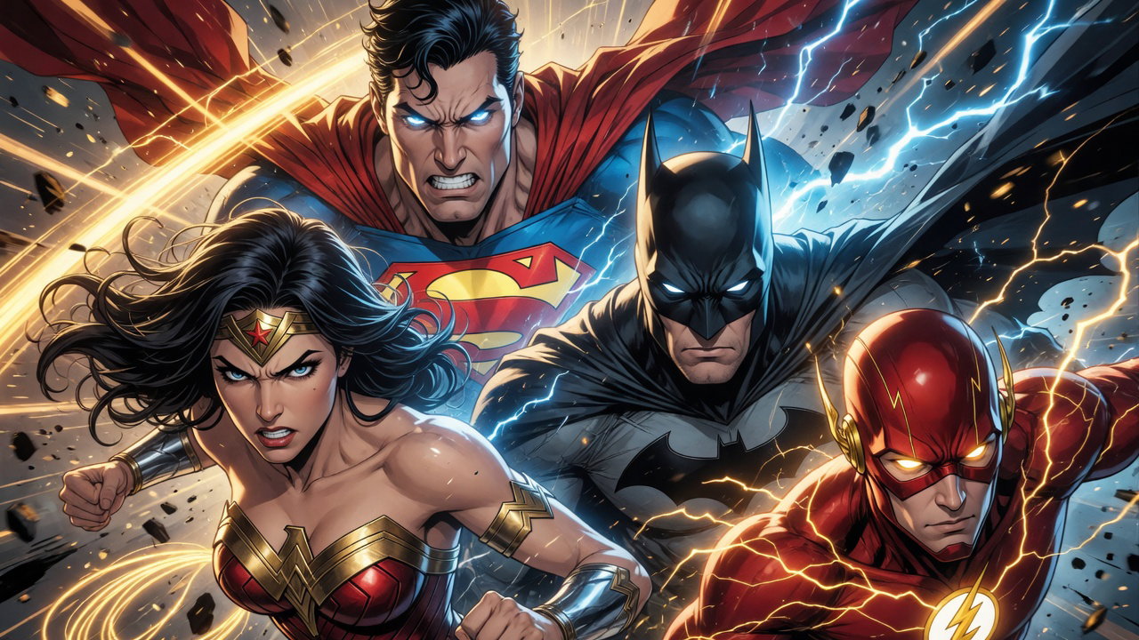 Cover art for Justice League's New Member, a superhero scenario on AI Dungeon