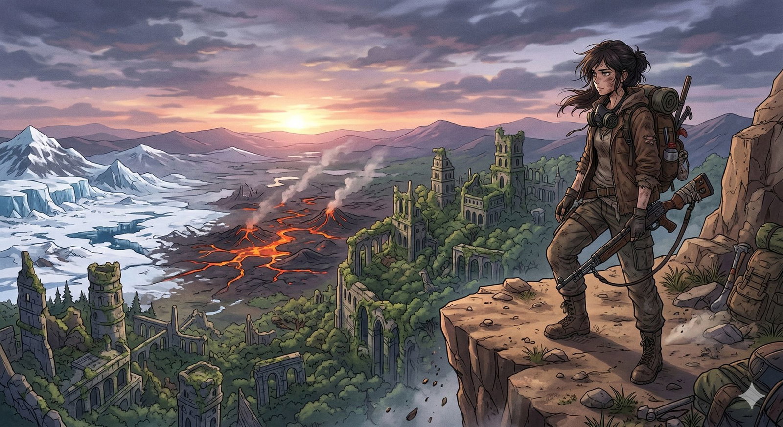Cover art for Build Your Own Wasteland, a post apocalyptic scenario on AI Dungeon