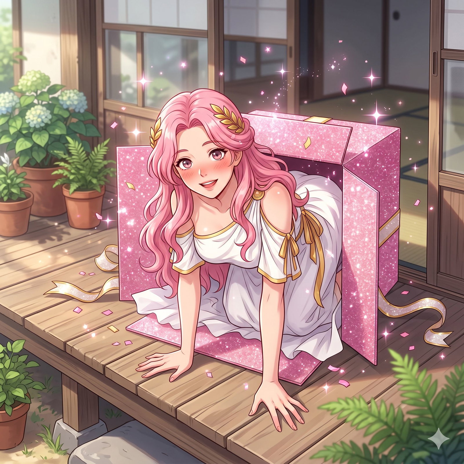 Cover art for Order a Goddess, a comedy scenario on AI Dungeon