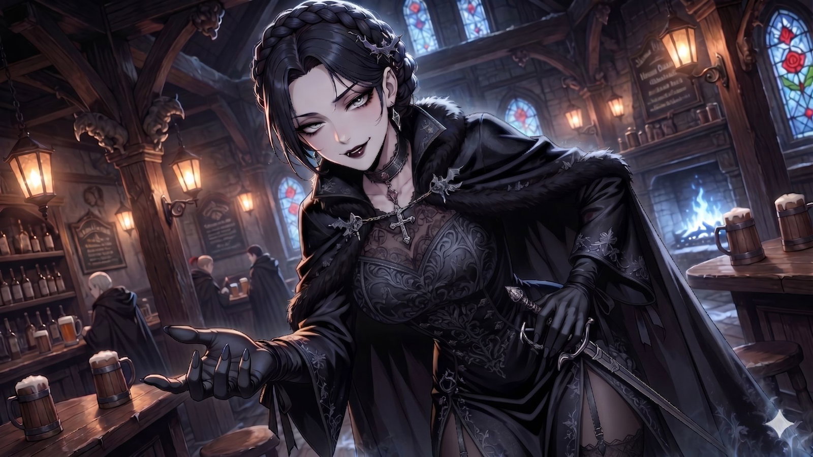 Cover art for Vampire Bride: Werewolf Lord, a romance scenario on AI Dungeon