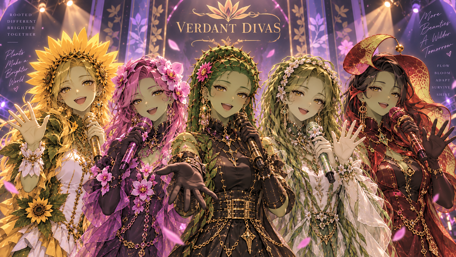 Cover art for Your Pop Group Are Plants, a fantasy scenario on AI Dungeon