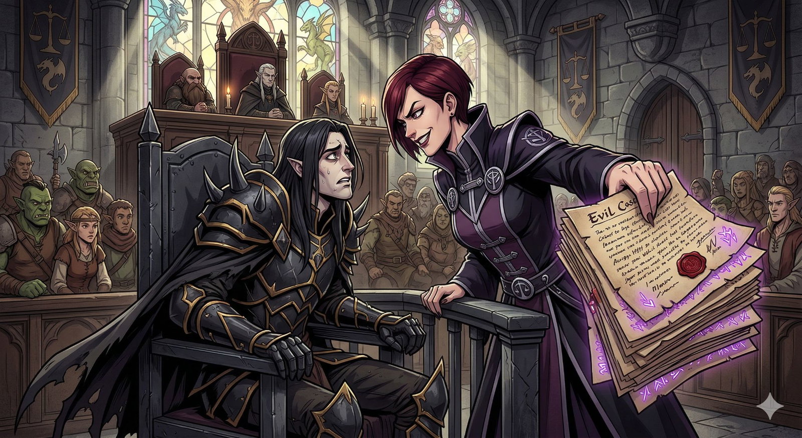 Cover art for The Dark Lord's Performance Review, a dark comedy scenario on AI Dungeon