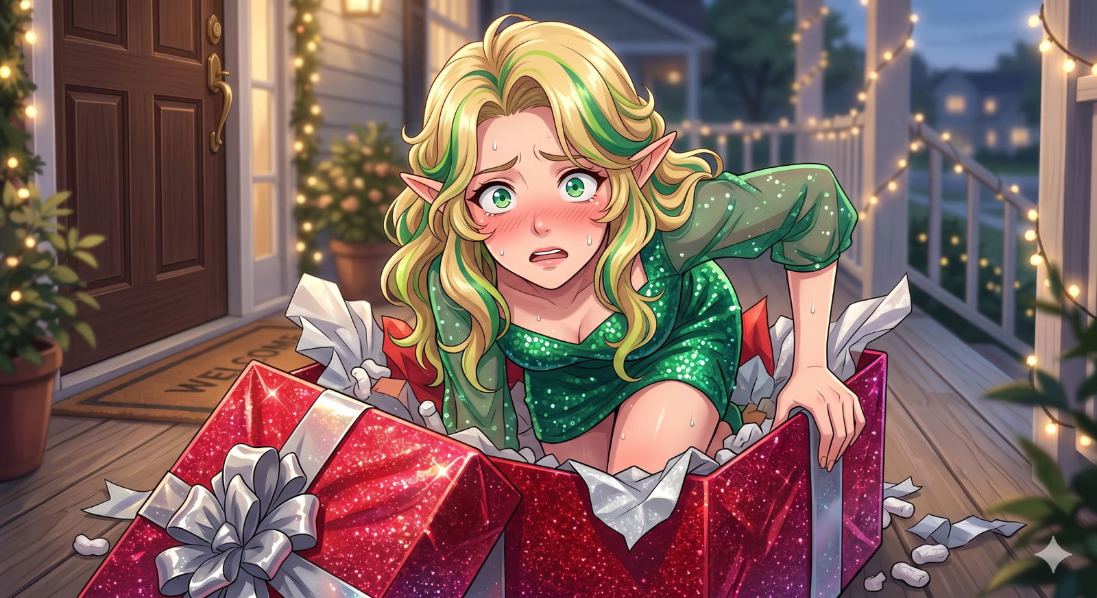 Cover art for Order an Elf, a comedy scenario on AI Dungeon