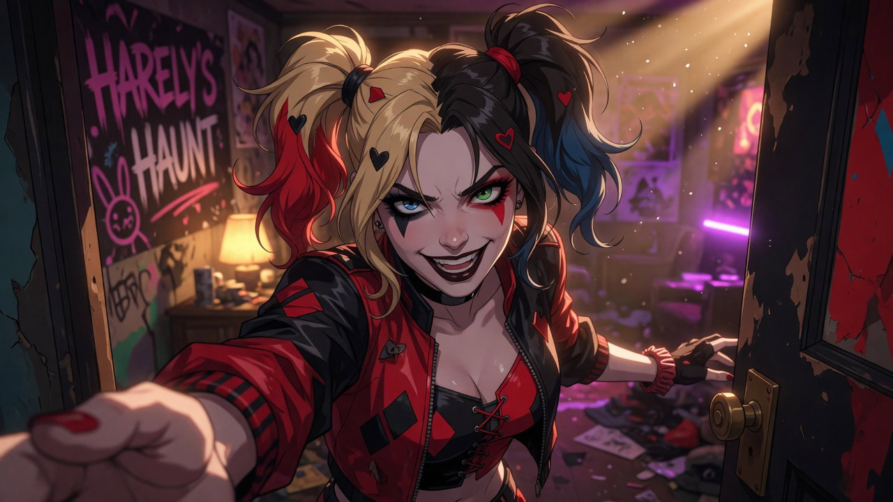Cover art for Harley Quinn's New Roomie, an action scenario on AI Dungeon