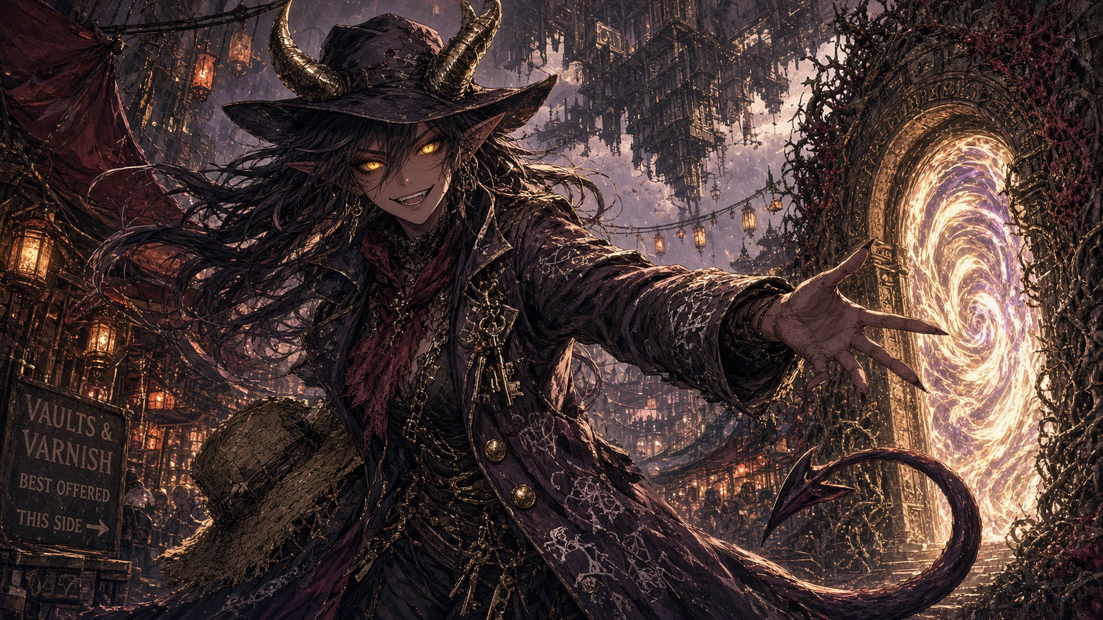 Cover art for Every Door Leads to Sigil, a fantasy scenario on AI Dungeon