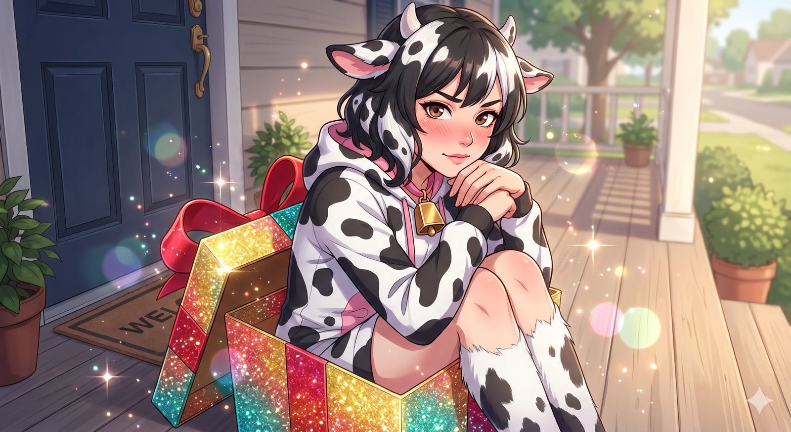 Cover art for Order a Cow, a comedy scenario on AI Dungeon