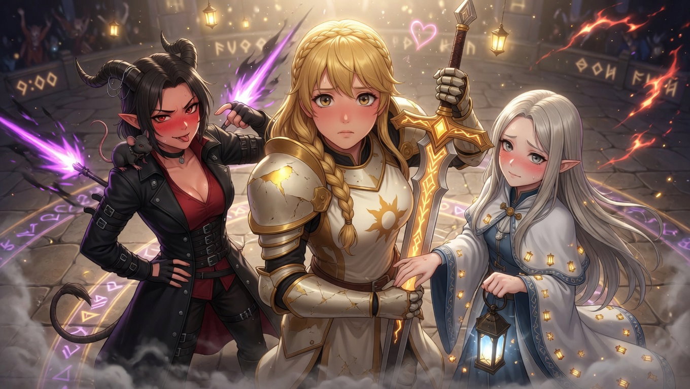 Cover art for Your Flirty Tournament, a fantasy scenario on AI Dungeon