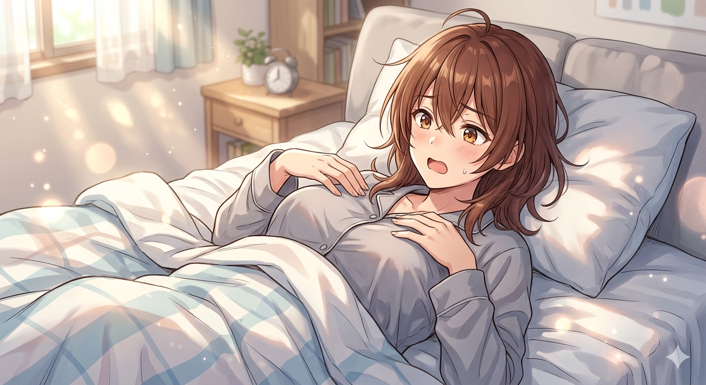 Cover art for You Woke Up With Boobs, a comedy scenario on AI Dungeon