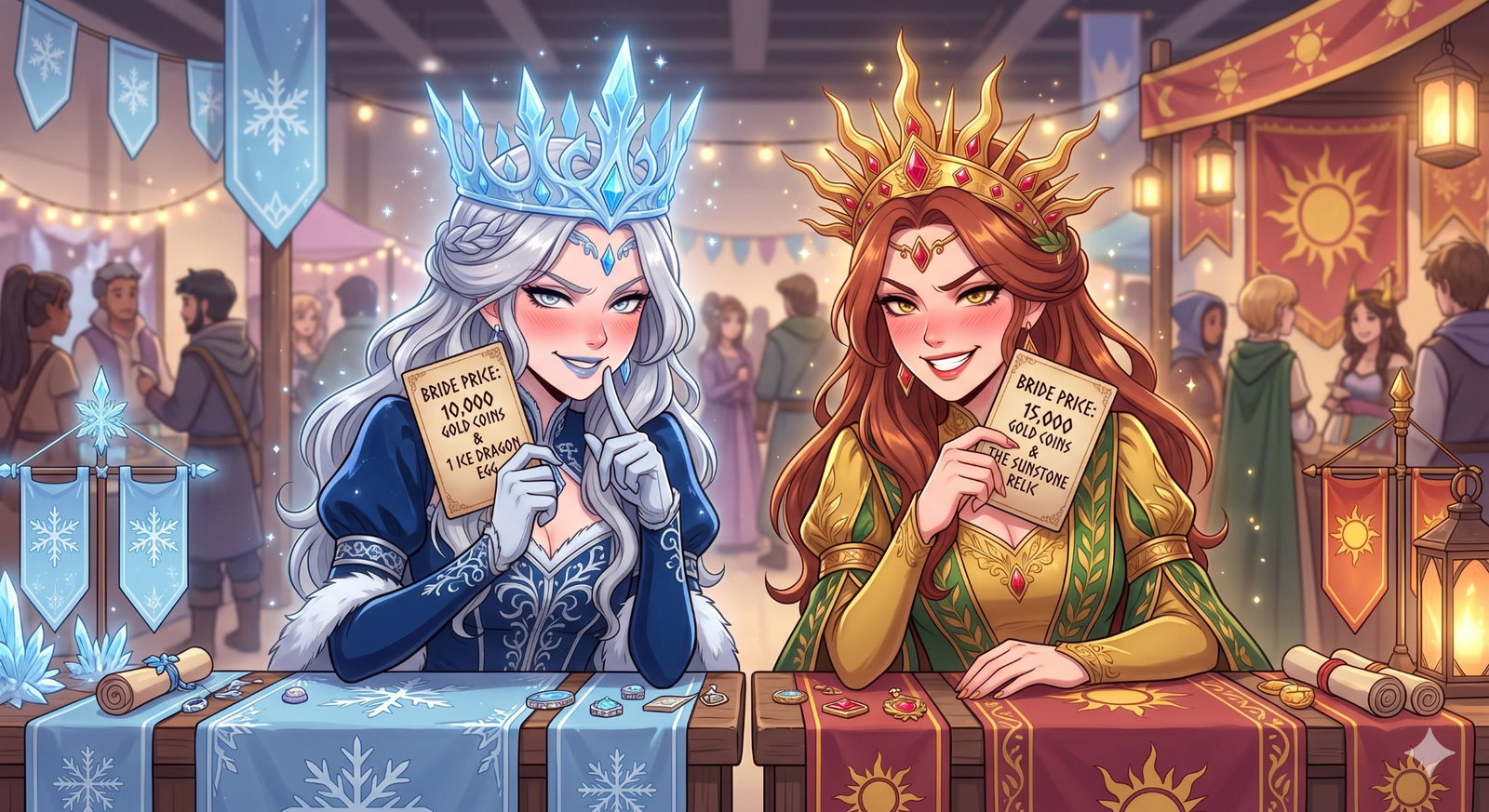 Cover art for Queen Shopping, a romance scenario on AI Dungeon