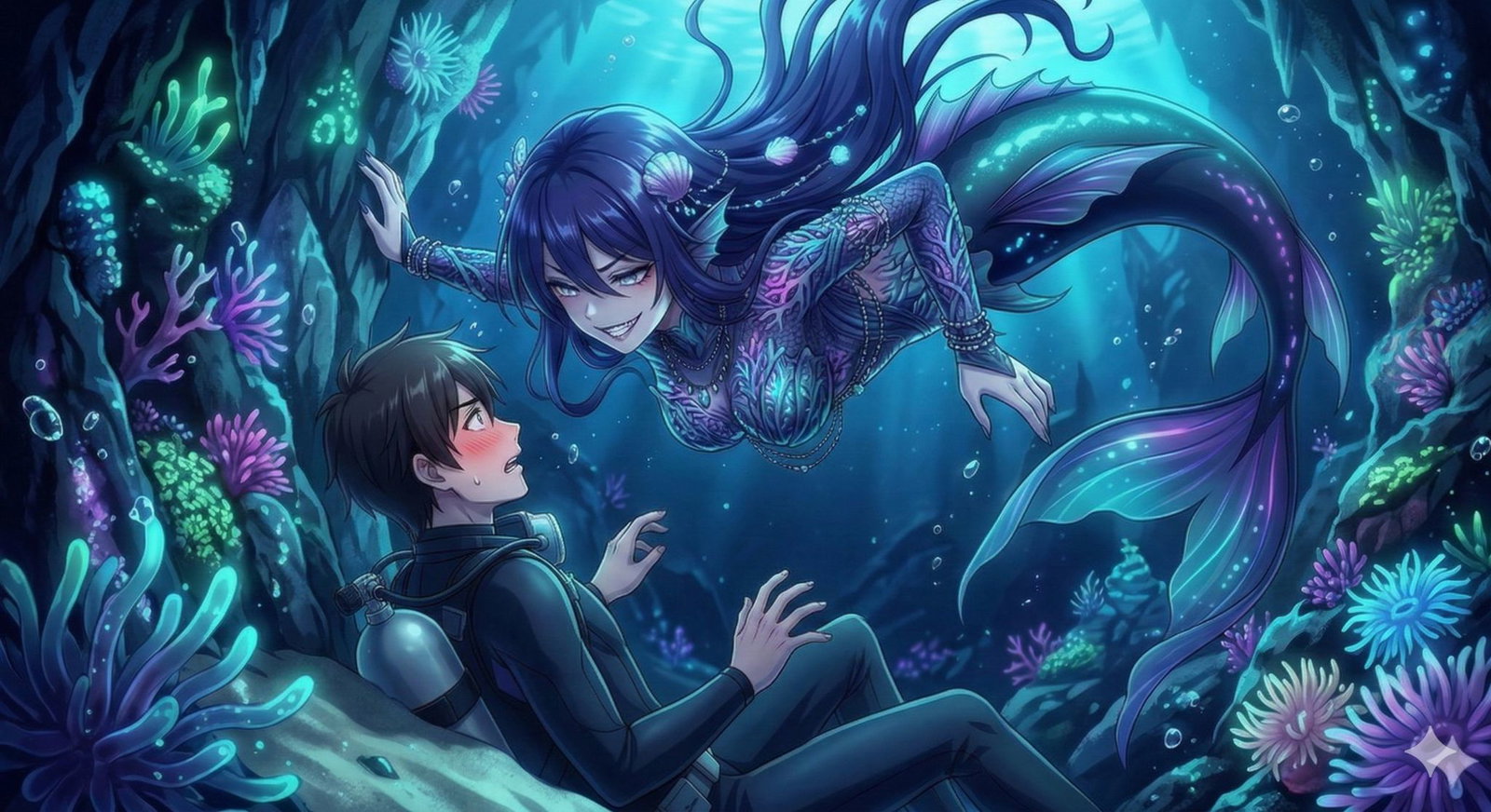 Cover art for The Abyssal Market, a mermaids scenario on AI Dungeon