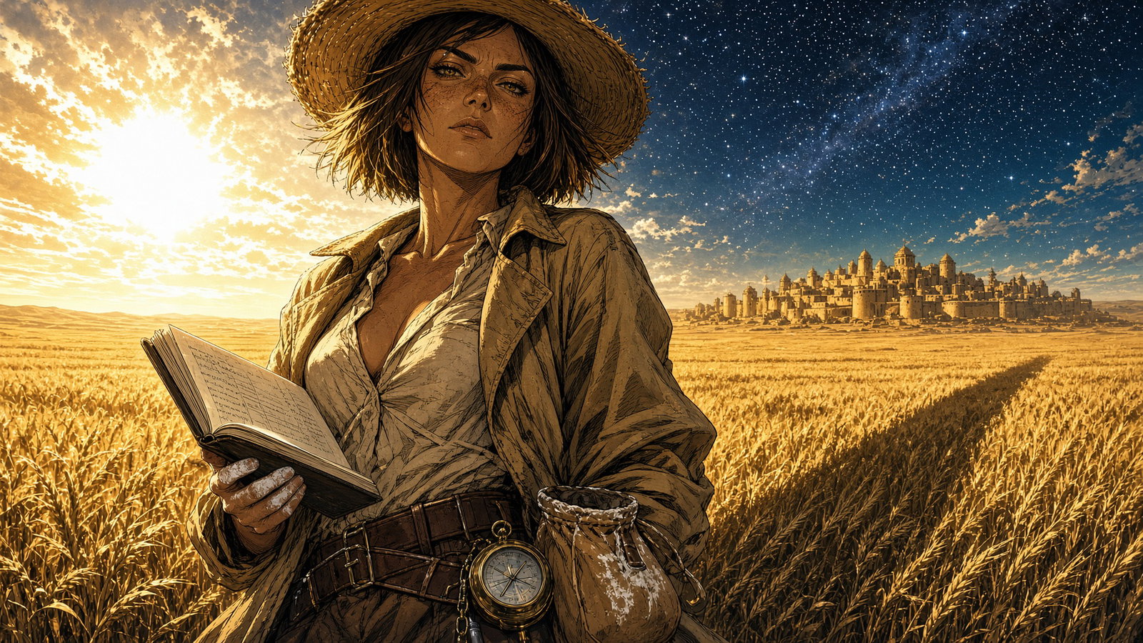 Cover art for The Sun Stopped at Noon, a fantasy scenario on AI Dungeon