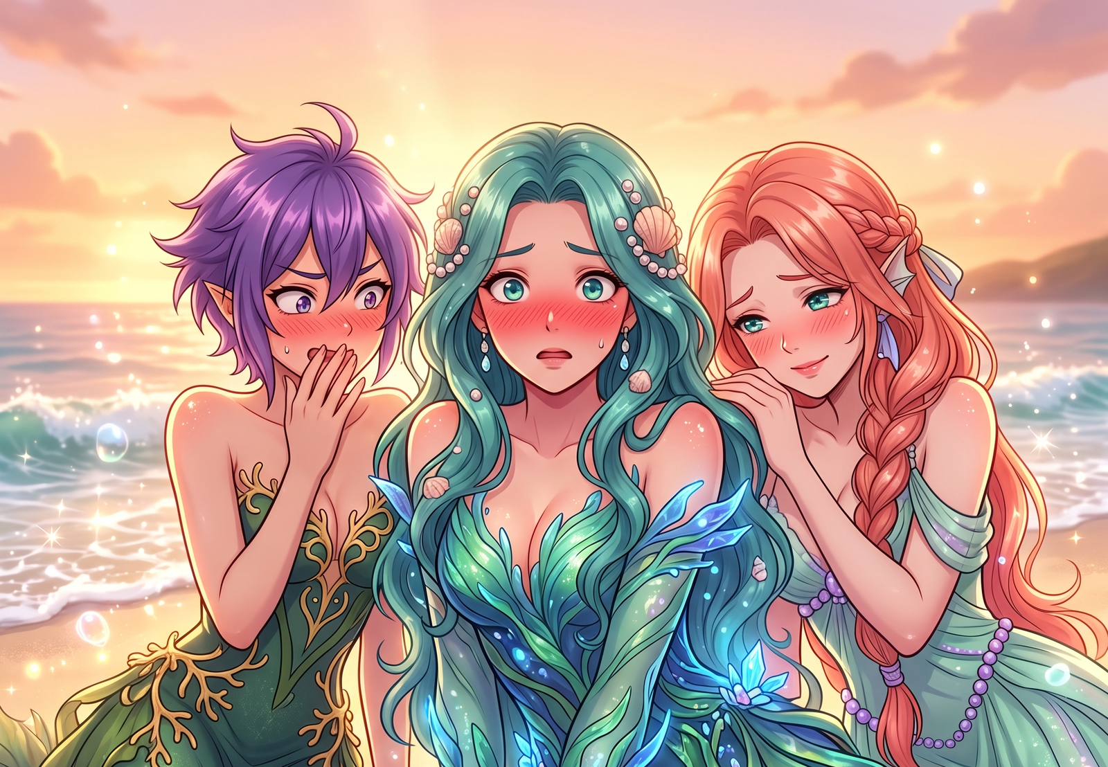 Cover art for Shipwrecked on Siren Isle, a comedy scenario on AI Dungeon