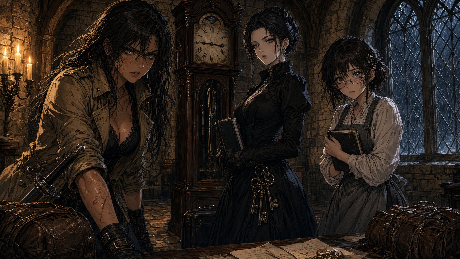 Cover art for You Inherited Three Slaves and One Night, a fantasy scenario on AI Dungeon