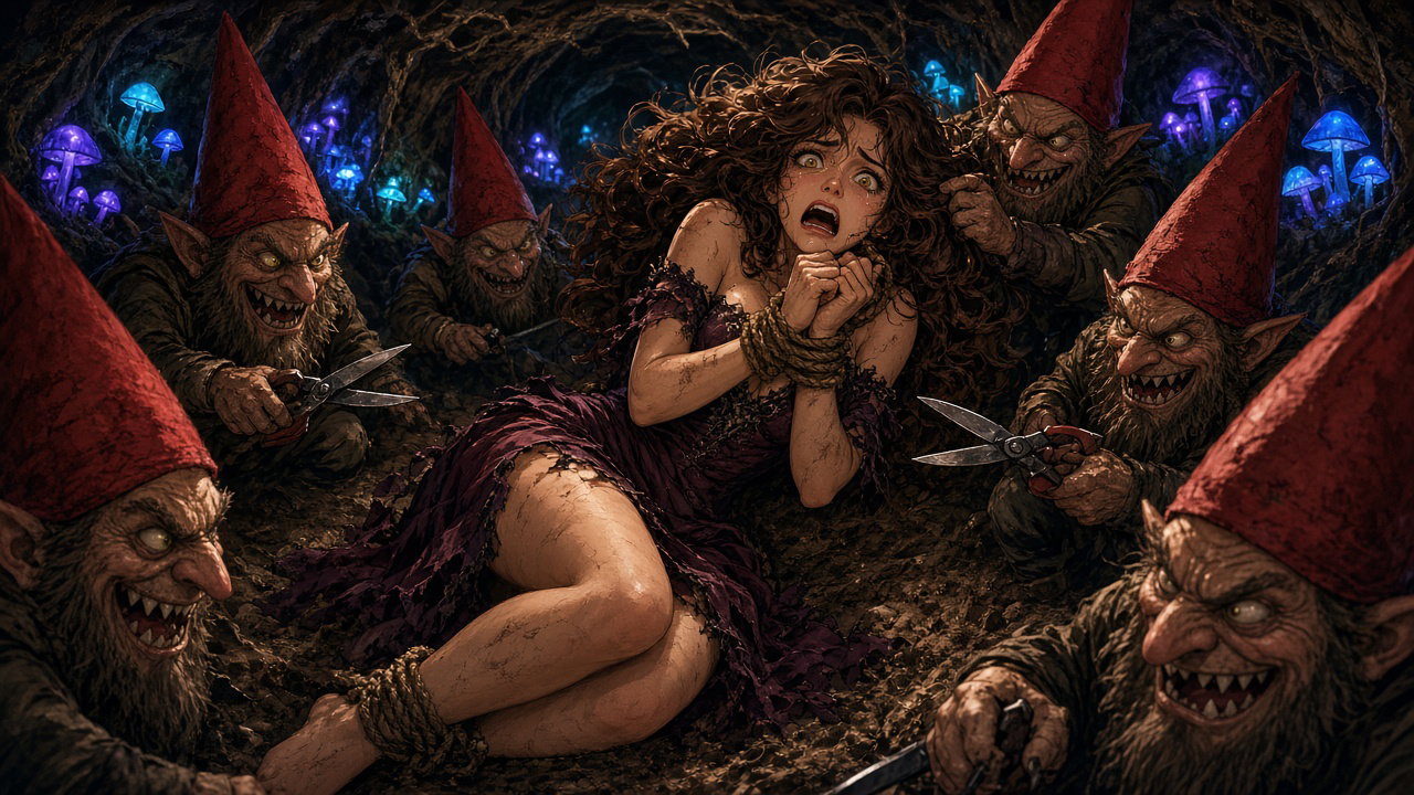 Cover art for Save Her From Gnomes, a horror scenario on AI Dungeon