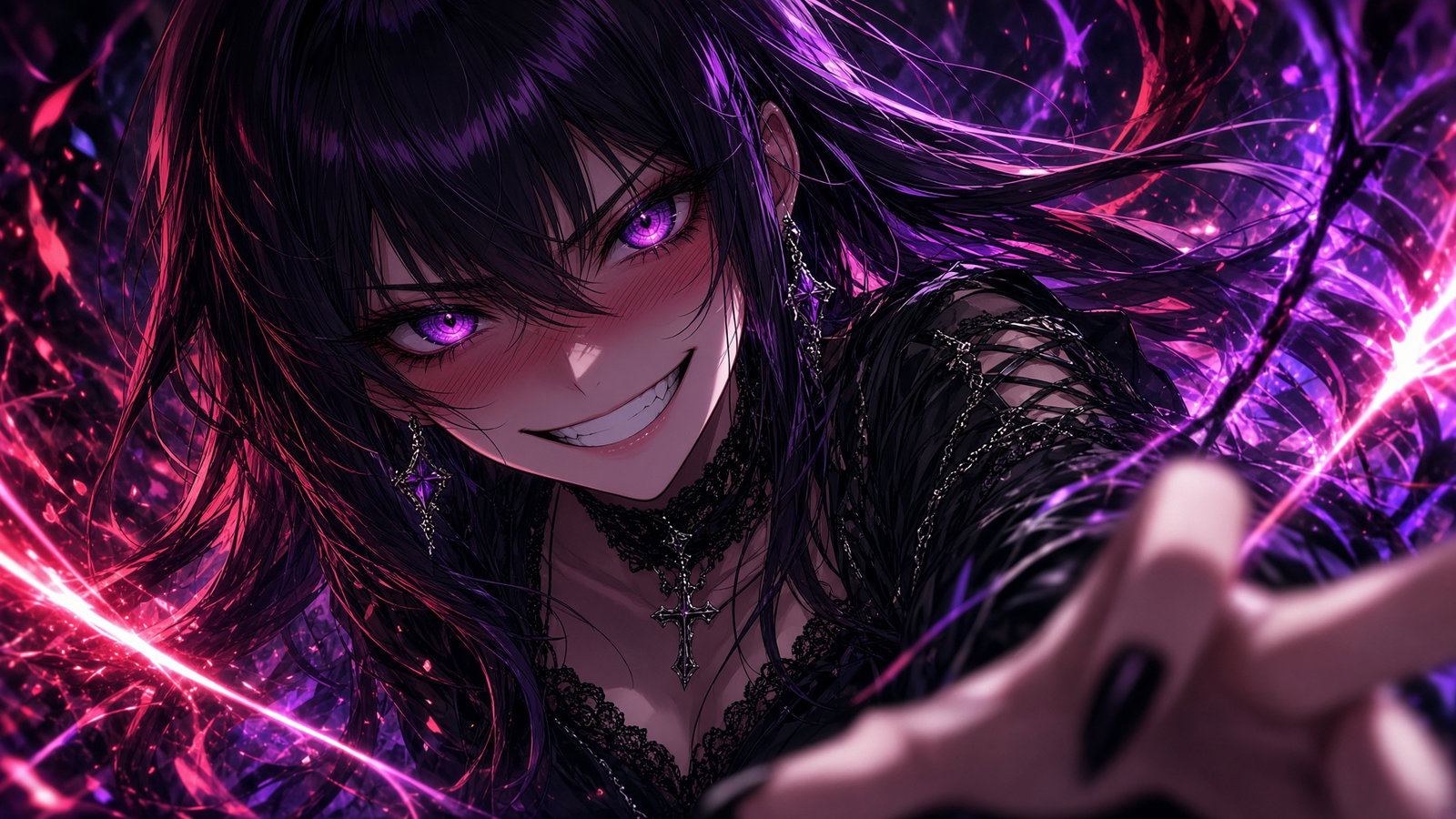 Cover art for Telepathic Goth Hears Your Lustful Thoughts, a romance scenario on AI Dungeon