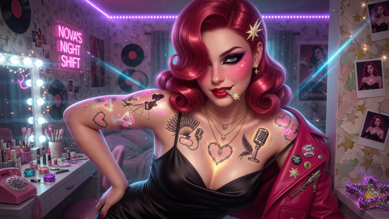 Cover art for Meet Nova Starfall, a romance scenario on AI Dungeon