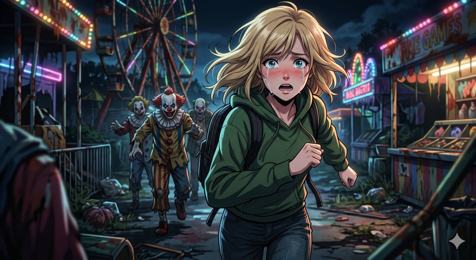 Cover art for Zombie Challenge 7: Amusement Park, a horror scenario on AI Dungeon