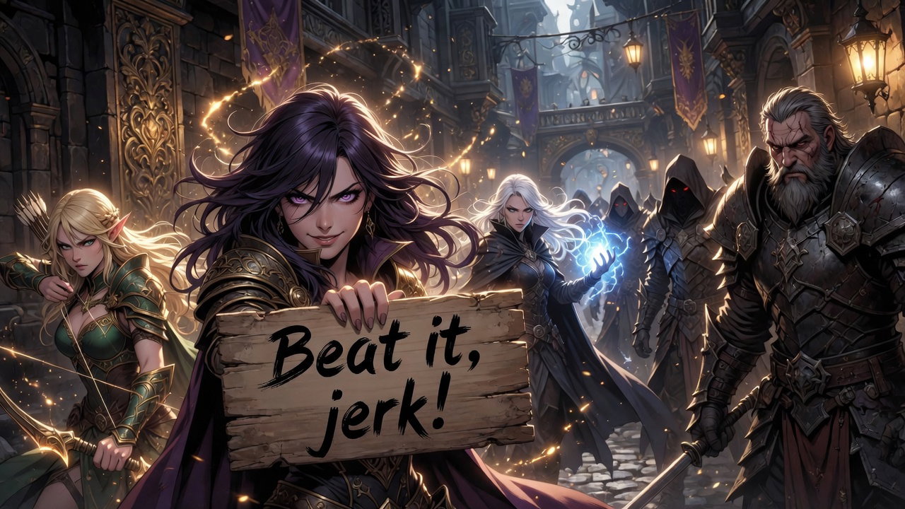 Cover art for Heroes Stole All Your Shit, a fantasy scenario on AI Dungeon