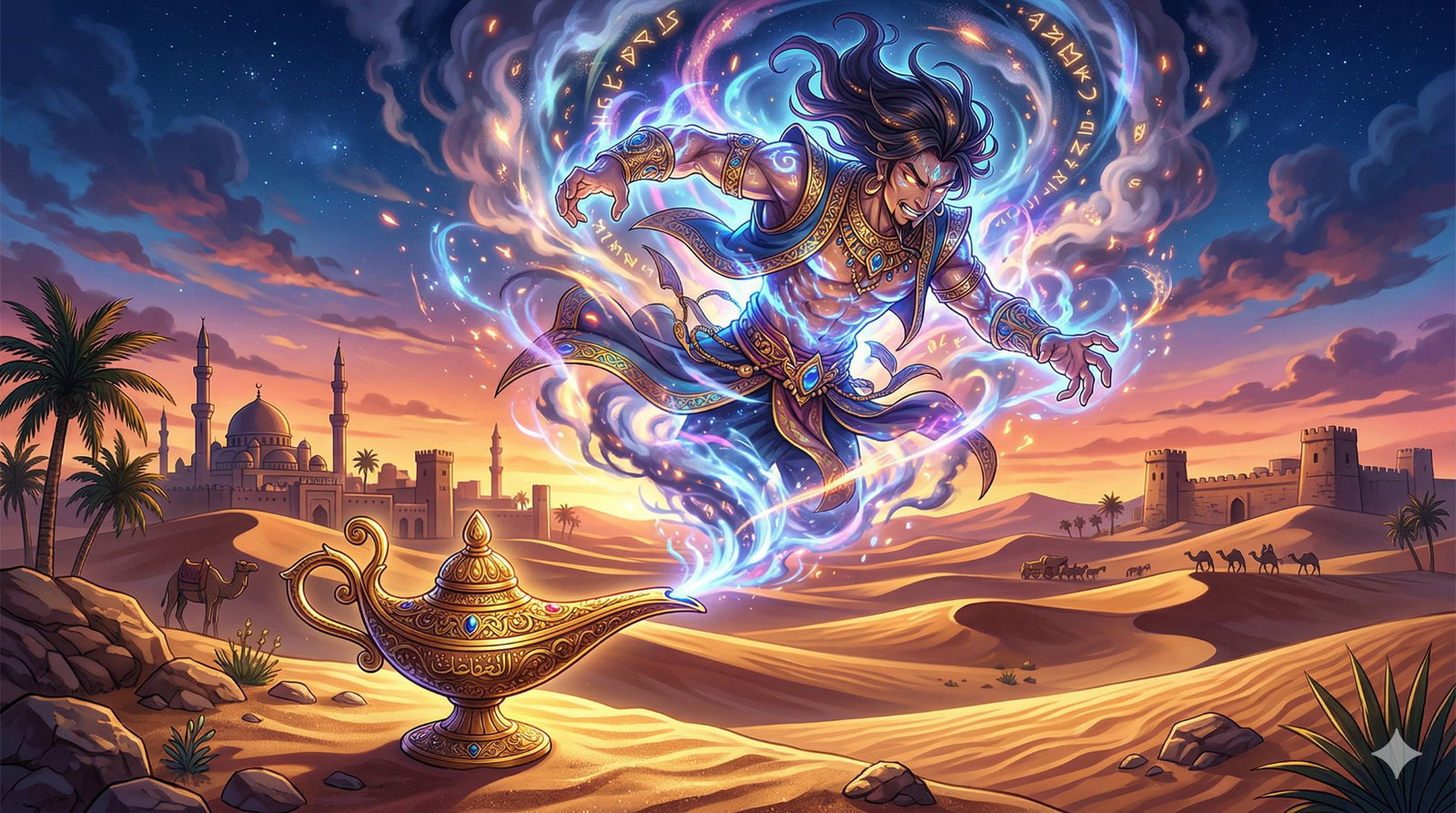 Cover art for You Are the Jinn, a saudi arabian mythology scenario on AI Dungeon