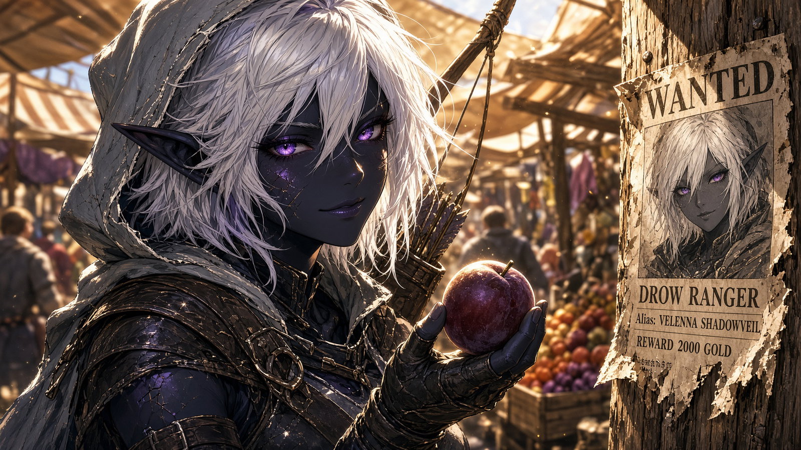 Cover art for Sunlight Looks Good on Her, a fantasy scenario on AI Dungeon