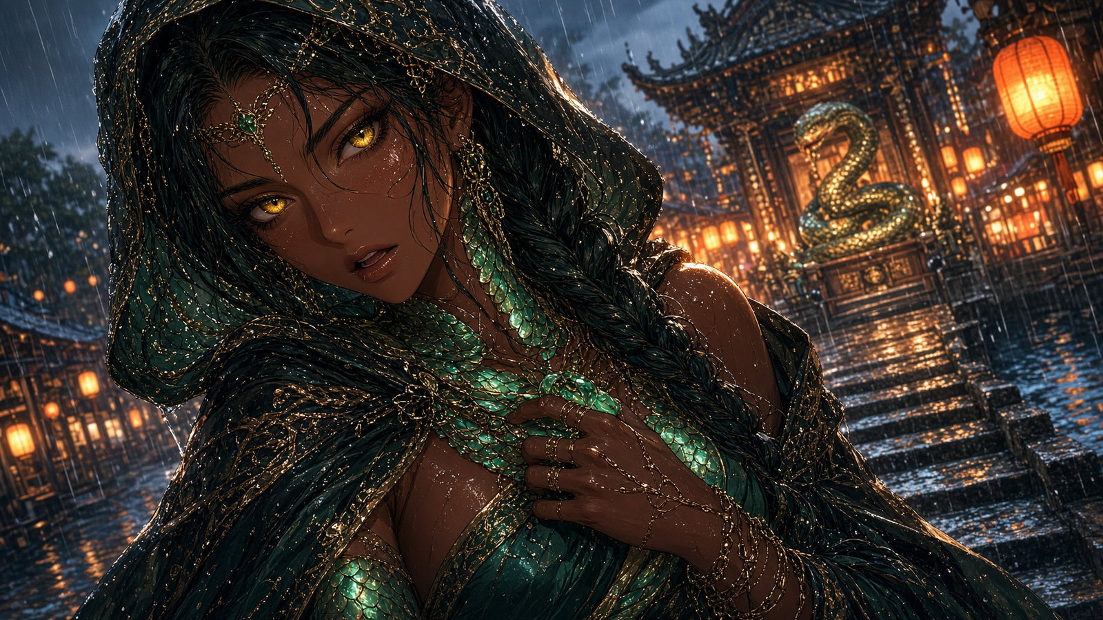 Cover art for Her Curse Has Scales, a fantasy scenario on AI Dungeon