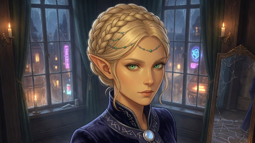 Cover art for The Bladesinger's Ward Needs Two, a fantasy scenario on AI Dungeon