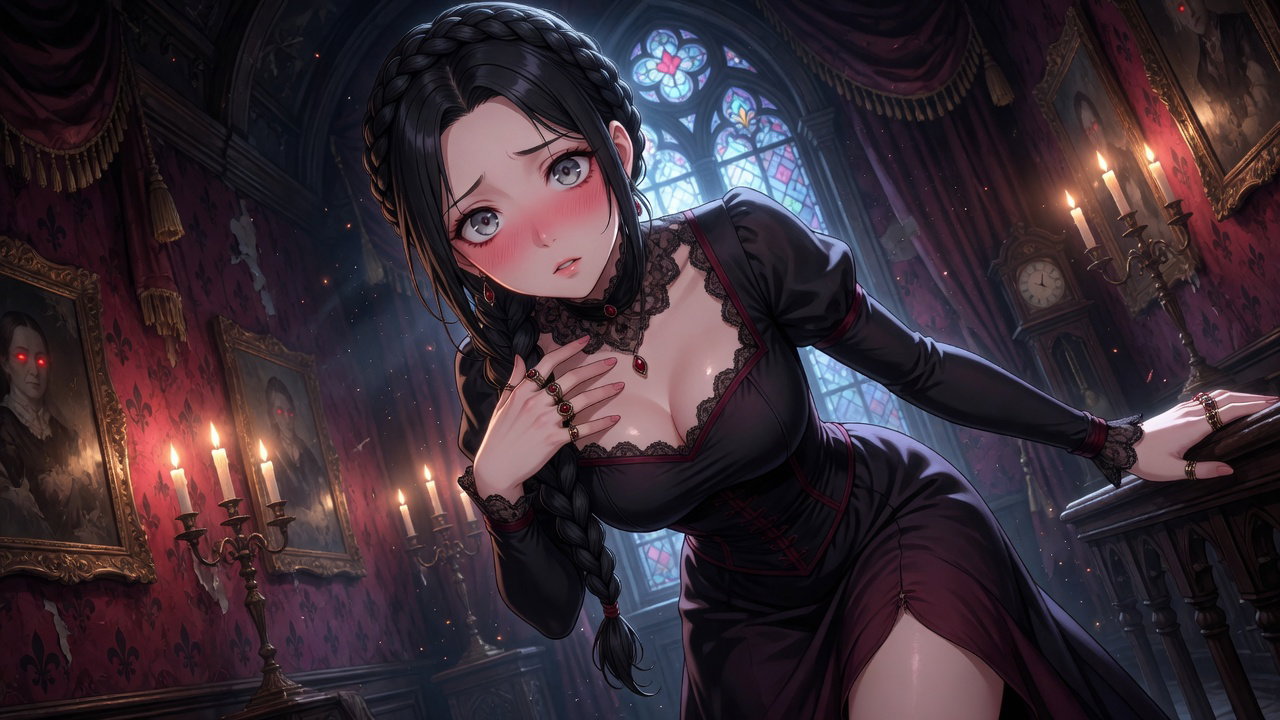 Cover art for The Gothic Daughter, a romance scenario on AI Dungeon
