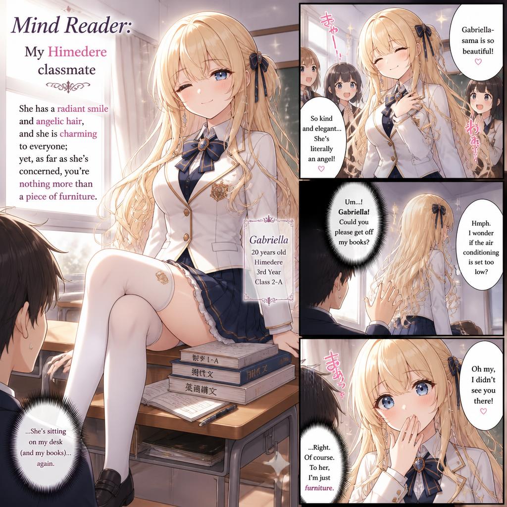 Cover art for Mind Reader: My Himedere classmate, a mind reader scenario on AI Dungeon