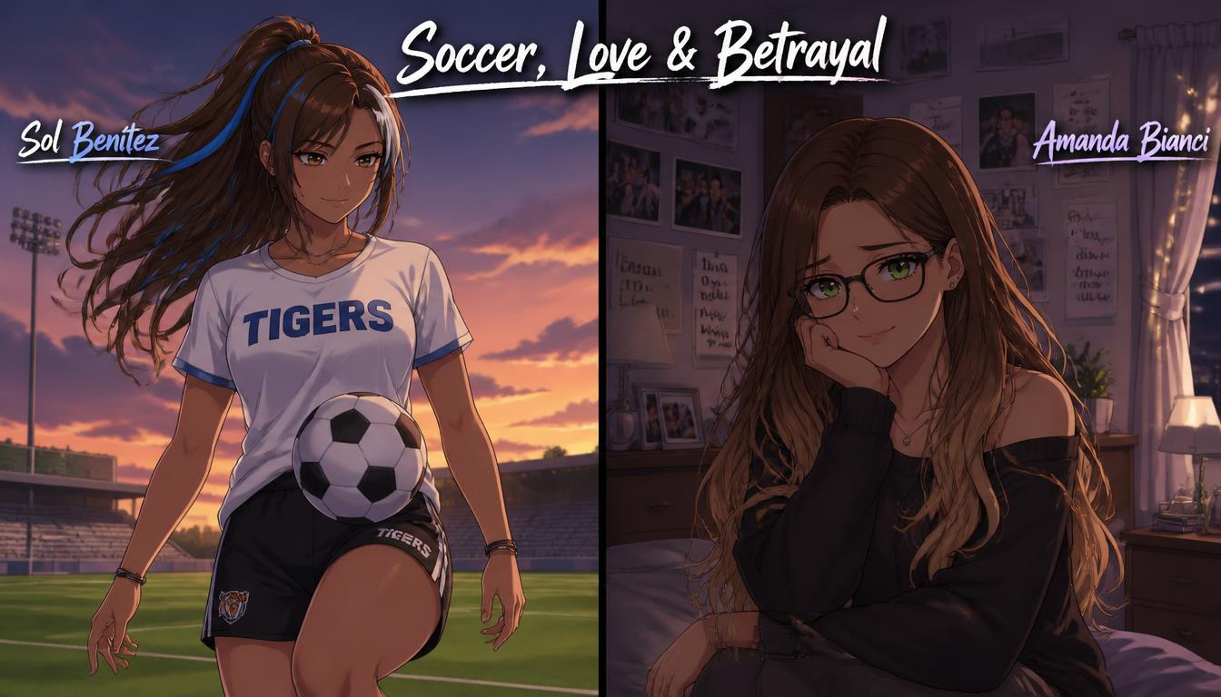 Cover art for Soccer, Love & Betrayal, a romance scenario on AI Dungeon