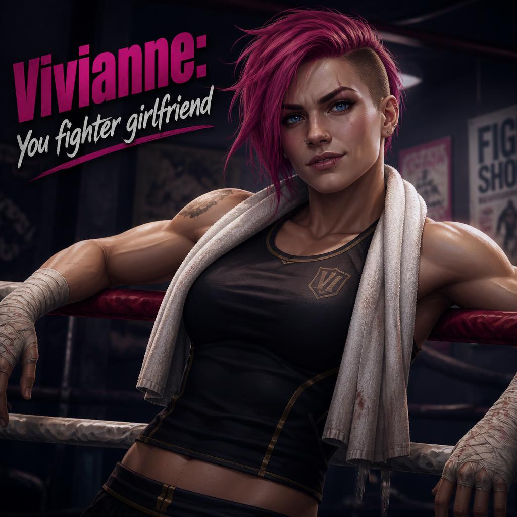 Cover art for Vivianne: Your Fighter Girlfriend, a romance scenario on AI Dungeon